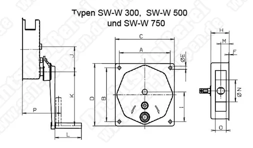 Handseilwinde mit Stirnradgetriebe zur Wandmontage