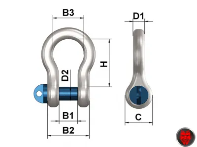 6,5T geschweifte Schäkel, 10,19 €