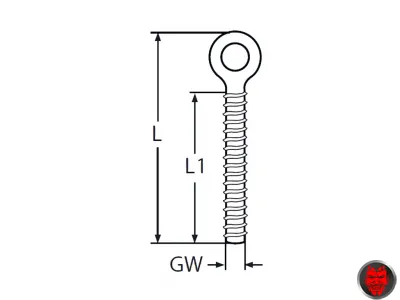 NIRO Augschraube Standard