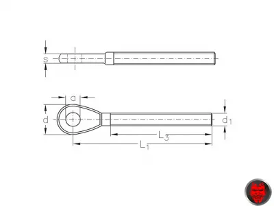 NIRO Gewindeauge Standard