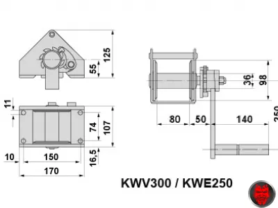 Konsolen-Winde KWV / KWE