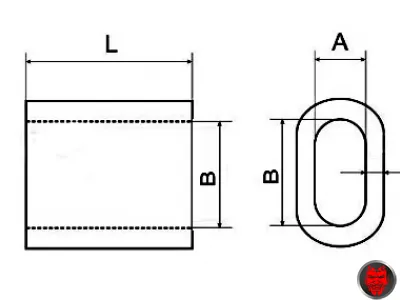 NIRO - Stahlklemme oval