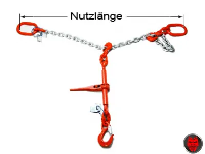 Y-Containerzurrkette NG 10 mit  Aufhängeglieder A18